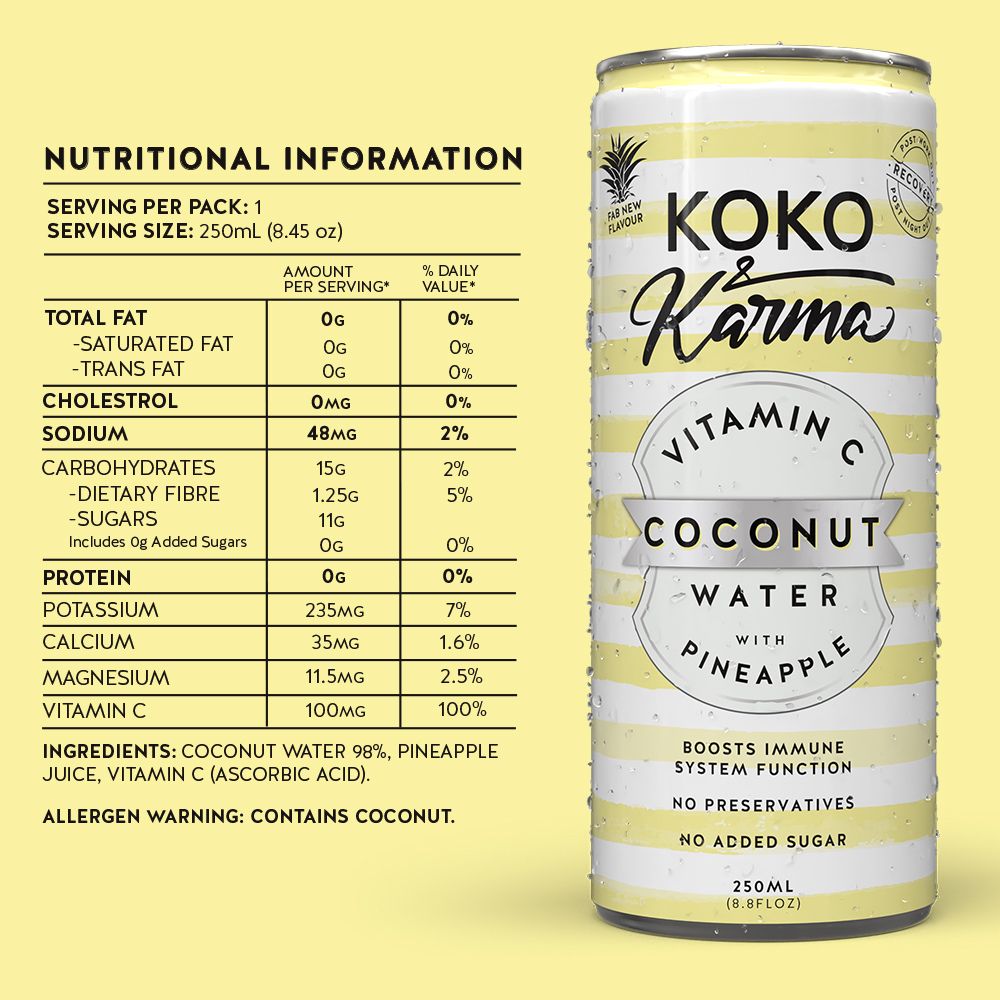 Koko and Karma Pineapple Nutritional Information 
