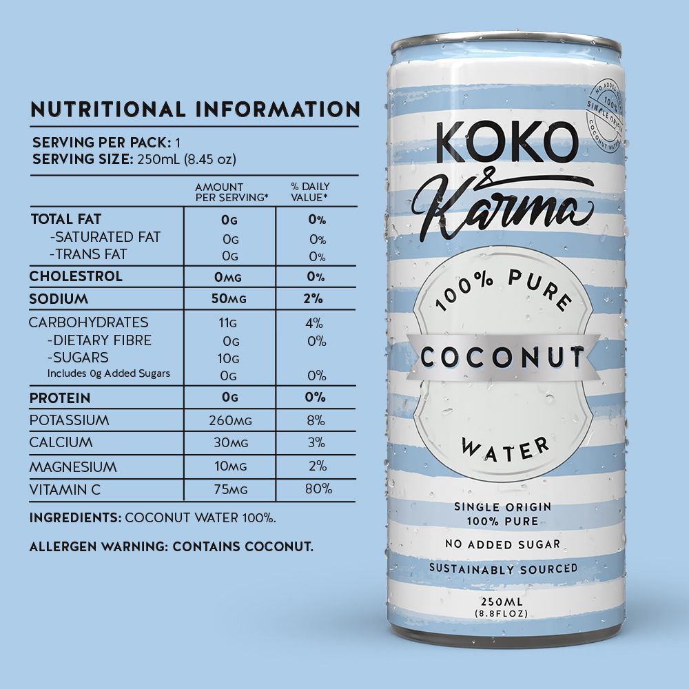 Koko and Karma Pure Coconut Nutritional Information