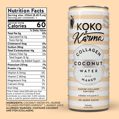 Coconut water with Marine Collagen & Mango