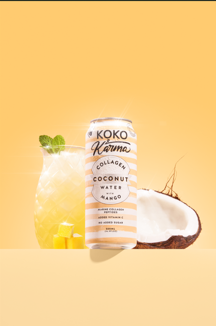 Coconut water with Marine Collagen & Mango