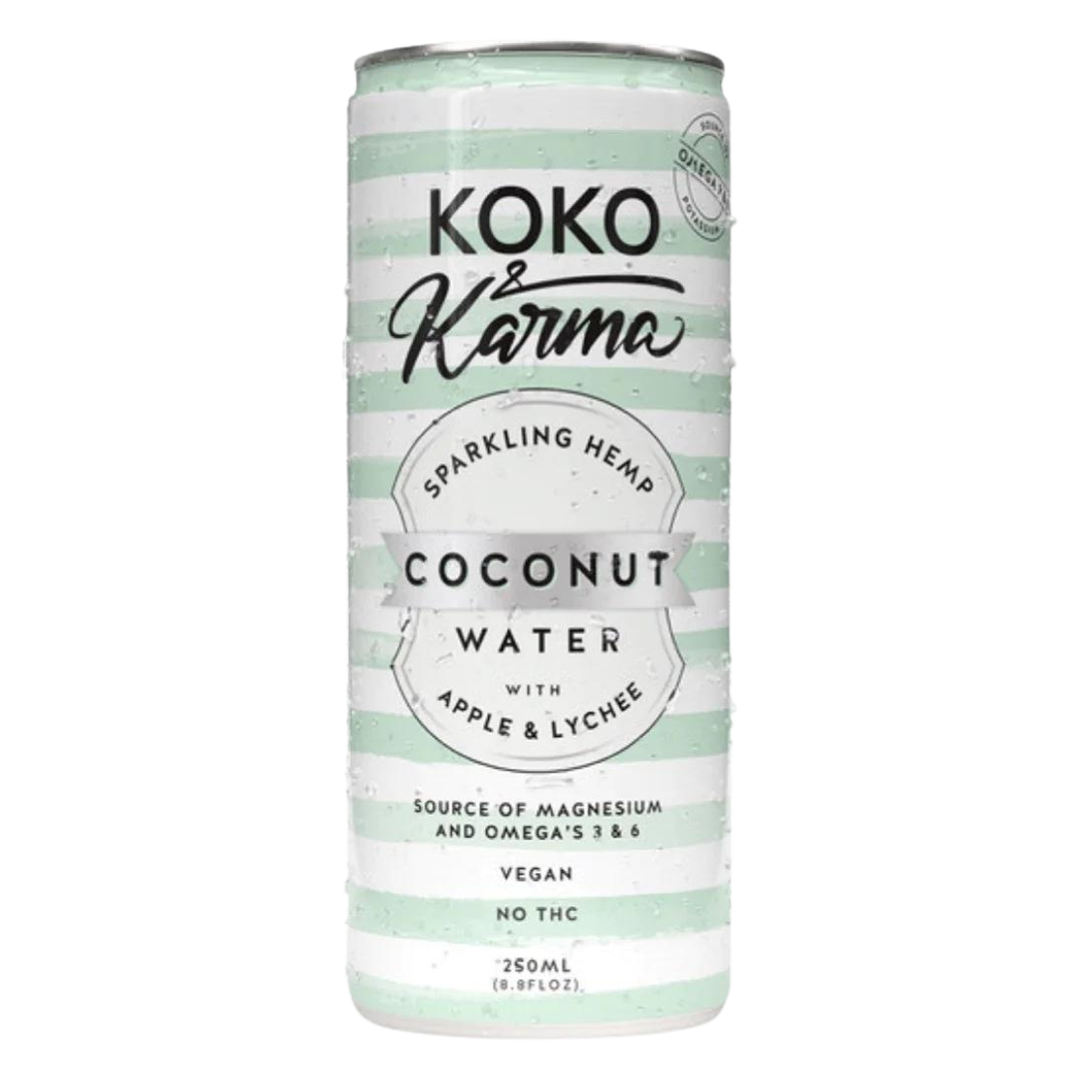Sparkling Coconut Water with Hemp Apple & Lychee
