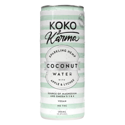 Sparkling Coconut Water with Hemp Apple & Lychee