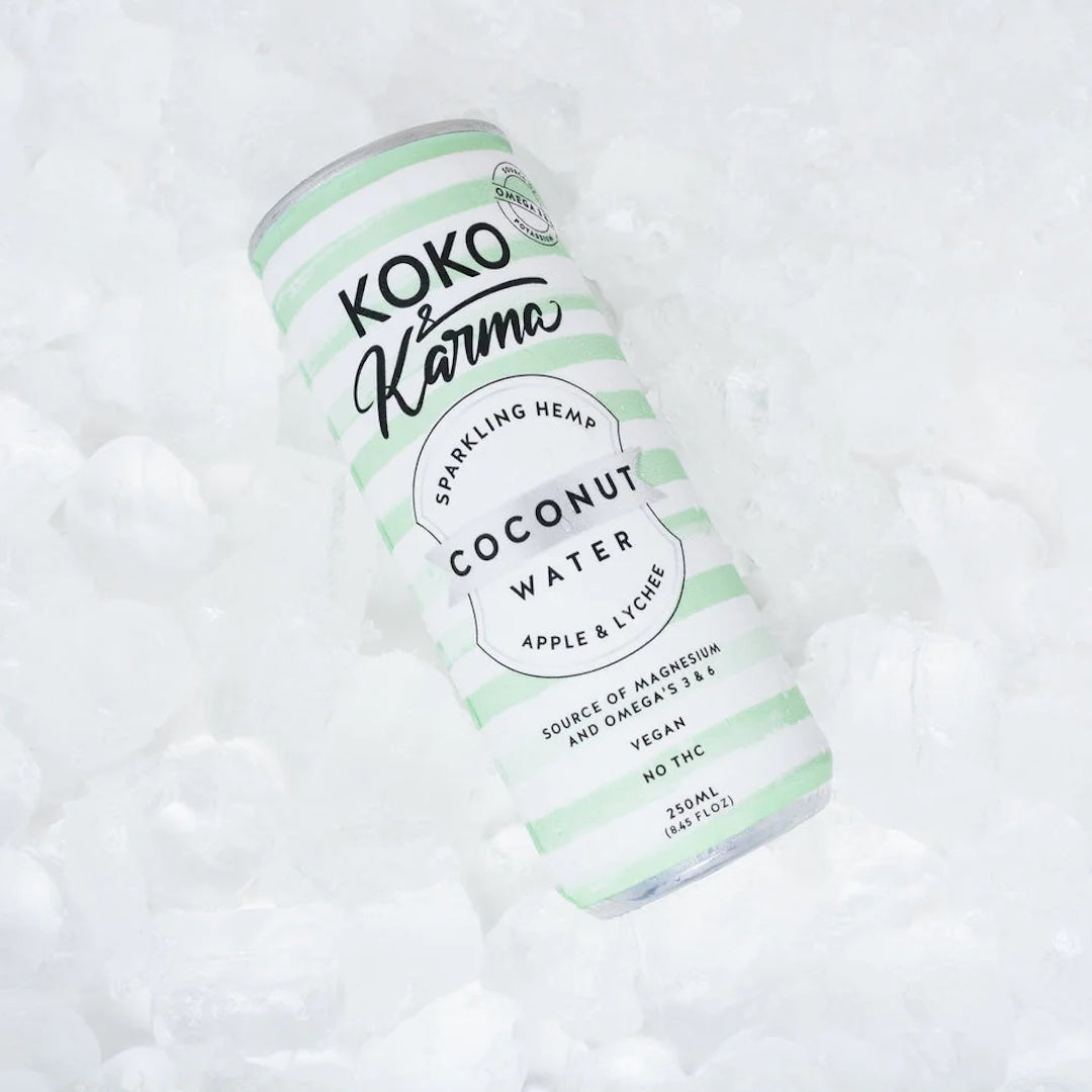 Sparkling Coconut Water with Hemp Apple & Lychee